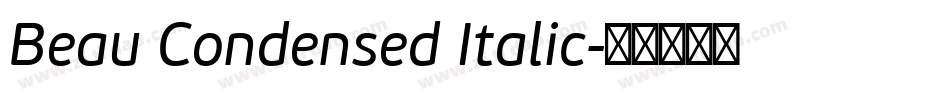 Beau Condensed Italic字体转换